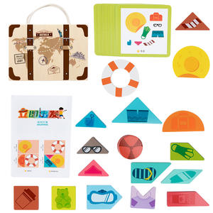 ของเล่นไม้สำหรับเด็กของเล่นจับคู่ปริศนาคัดแยกสัมภาระสำหรับเด็กการจำลองแบบเสมือนจริงทำจากไม้แบบมืออาชีพ - Product Image 4