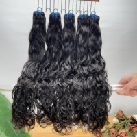 Cheveux humains vietnamiens naturels non traités de qualité supérieure, grade 15A, mèches de cheveux naturelles ondulées