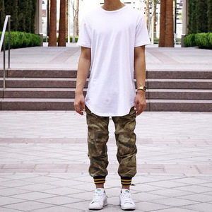 Custom 100% Cotton <strong>Men</strong> Oversize Long-Lined <strong>T</strong>-<strong>Shirts</strong> <strong>Curved</strong> Scallop Split <strong>Hem</strong> Plain Zipper Short Sleeve Street Wear <strong>T</strong> <strong>Shirt</strong> - Product Image 6