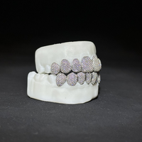 Grillz en diamant Moissanite VVS avec grillz dentaires personnalisés en argent 925