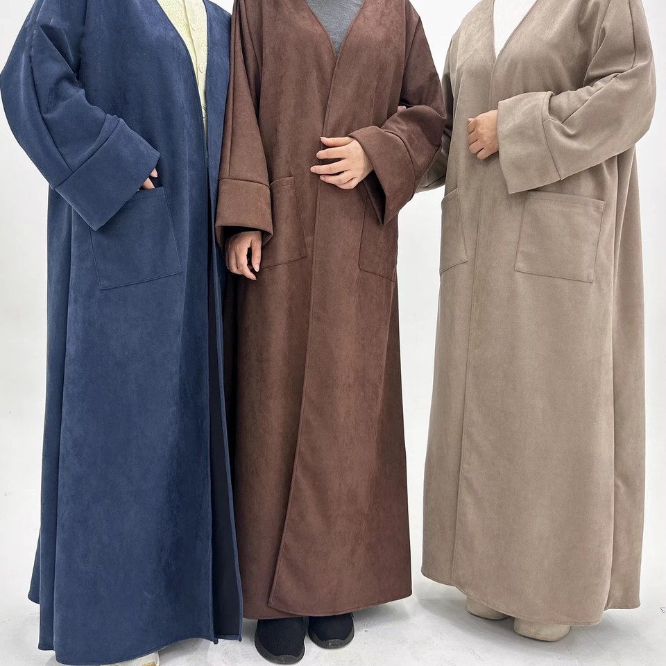 Nuevo Vestidos modestos Abaya multicolor de Dubái hechos a mano de lujo para mujeres musulmanas, tela
