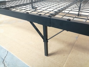 Lits en treillis métallique noir à bas prix avec roues cadre de lit en métal pour adultes à <span class=keywords><strong>vendre</strong></span> - Product Image 5