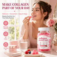 Gomitas de Colágeno de Marca Privada al por Mayor, Gomitas de Colágeno OEM, 60 Unidades, Favorecen la Salud de la Piel, el Cabello, las Uñas y las Articulaciones, Suplemento Dietético, Sabor a Bayas