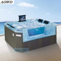 Jacuzzi, piscine de nage, spa et bain à remous pour 4 personnes, baignoires à remous de luxe, bain à remous privé, bains à remous extérieurs, sauna, bains à remous.