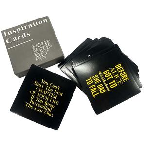 การ์ดเกมพิมพ์ลายออกแบบเอง OEM การ์ดคำคมสร้างแรงบันดาลใจสำหรับเด็กเล็ก การ์ดคำยืนยันสร้างแรงจูงใจ กระดาษแข็งเคลือบออฟเซ็ต - Product Image 4