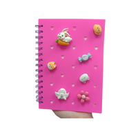 Penjualan laris Notebook sampul silikon lucu Notebook Spiral A5 buku harian perencana Notebook wih DIY pesona lucu
