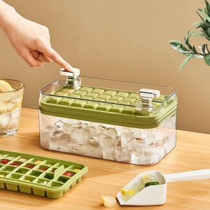 Summer Ice <b>Cube</b> Maker Square Storage Box Lid and Bin <b>Light</b> Ice Ball Maker Mold Trays for Freezer Ice <b>Cube</b> Tray With Container - Product Image 2