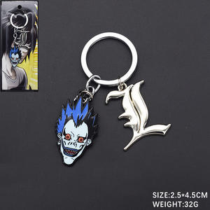 4 modèles de porte-clés métalliques <span class=keywords><strong>Death</strong></span> <span class=keywords><strong>Note</strong></span>, nouveau style, personnage de dessin animé Ryuk, breloques pour sac - Product Image 2
