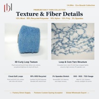 Fil fantaisie personnalisable 4.9NM-1, fil bouclé doux comme un nuage, 55% polyester recyclé GRS, 12% laine, fil fantaisie extensible pour pull épais