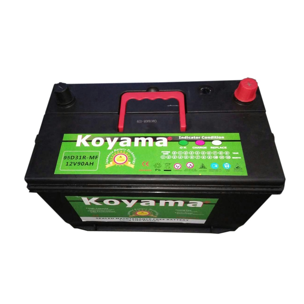 Оптовая продажа; 12V 80Ah MF автомобильный аккумулятор 95D31R-MF / NX120-7 с высоким ОСО