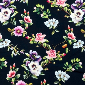 Tissu en crêpe Koshibo à imprimé floral <span class=keywords><strong>rose</strong></span>, 100% polyester, imprimé numérique, doux, 125GSM, crêpe Koshibo, imprimé froissé, pour robes - Product Image 6