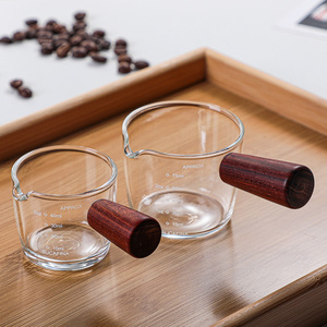 <span class=keywords><strong>Verre</strong></span> <span class=keywords><strong>doseur</strong></span> avec poignée en bois, écologique, en <span class=keywords><strong>verre</strong></span> borosilicate de haute qualité, <span class=keywords><strong>mini</strong></span> outil de cuisine multifonctionnel, personnalisable - Product Image 4