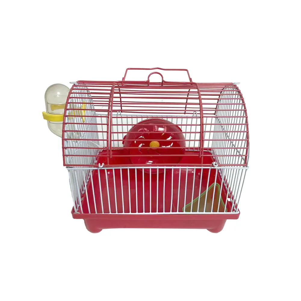 HC-M2001Top satış Hamster kafes çift katmanlı fantezi fare oyun evi koşu tekerlek besleme kase aksesuarları opsiyonel
