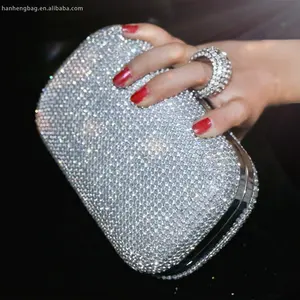 Borsa da sera con diamanti personalizzata di alta qualità borsa da sera per matrimonio pochette da sera da donna