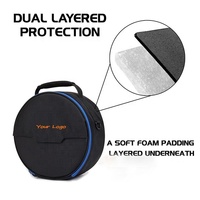 Sac de rangement professionnel durable pour casque DJ, en polyester, avec fermeture éclair, étanche, pour écouteurs et casques de jeu