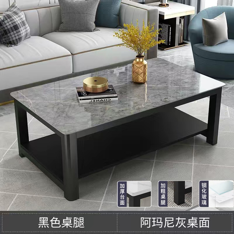 Acabado gris brillante con patas de acero al carbono negro -- Dongxu