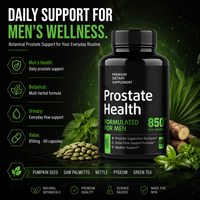 Capsules de vitalité masculine personnalisables (60 unités) – Soutient la santé de la prostate – Complément énergétique à base de plantes – Fabricant en marque blanche