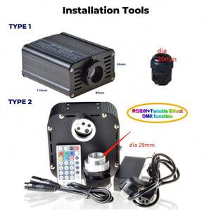 ألواح إضاءة نجمية، لوحة سقف مضيئة بالألياف البصرية للاستخدام الخارجي وغرفة المعيشة، مع جهاز تحكم عن بعد لتغيير الألوان - Product Image 6