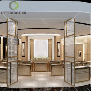 Vitrine de présentation de bijoux moderne haut de gamme, comptoir en bois pour magasin de détail, mobilier de design intérieur pour centre commercial - Product Image 4