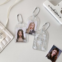 Porte-cartes de crédit transparent en PVC anti-RFID, design tendance, idéal pour les fans, petit présentoir de cartes