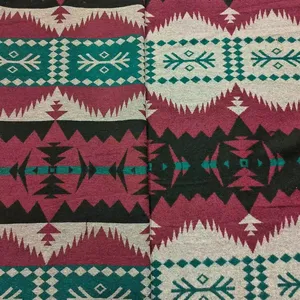 Fornecedores da China atacado tecido jacquard personalizado estilo indiano sudoeste tecido Azteca de lã/poliéster estampado