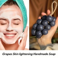 Savon artisanal biologique entièrement naturel, parfum personnalisé, en forme de raisin, savon de bain, savon pour les mains en forme de raisin