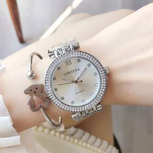 Montres pas chères personnalisables, design tendance et minimaliste pour femmes, montres à quartz avec pierres de moissanite, cristaux de luxe et strass. - Product Image 5