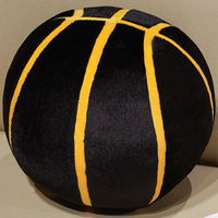 Coussin en peluche de basketball, poupée ronde en forme de ballon, jouet en peluche pour enfants, décoration d'intérieur, cadeau, vente en gros, personnalisable