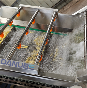 Fully Automatic Continuous Deep Frying Production Line Commercial Snack Food Frying Processing Equipment - Product Image 1