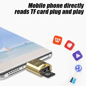<span class=keywords><strong>Adaptador</strong></span> <span class=keywords><strong>USB</strong></span> Tipo C <span class=keywords><strong>OTG</strong></span> Metálico Portátil, <span class=keywords><strong>Adaptador</strong></span> Multi <span class=keywords><strong>USB</strong></span>-C, Compatible con Tarjetas TF, Lector de <span class=keywords><strong>Micro</strong></span> SD y Unidades <span class=keywords><strong>USB</strong></span> para Teléfonos Inteligentes, Tabletas y Macbook - Product Image 5