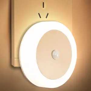 Enchufe de pared USB, luz nocturna, lámpara de paso con sensor de movimiento, luz nocturna recargable, lámpara de mesa LED