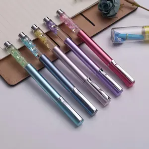 新时尚中国钢笔定制徽标高品质浮动闪光液体金属钢笔