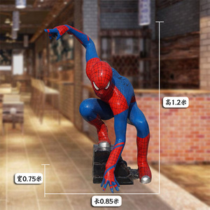 Su misura a grandezza naturale <span class=keywords><strong>Spiderman</strong></span> DIY decorazione per la casa scultura nuovo Design in fibra di vetro resina cartone animato animale tema arte pronta per la spedizione - Product Image 2