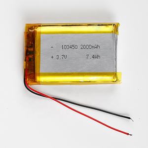 KC bis ได้รับการรับรองแบตเตอรี่ลิเธียม3.7V 103450แบตเตอรี่ลิเธียมไอออน2000มิลลิแอมป์ต่อชั่วโมงสำหรับของเล่น - Product Image 5