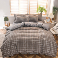 Parure de lit en velours d'hiver, housse de couette sur mesure, 4 pièces, polyester et coton, blanc, imprimé moderne, écologique, toutes saisons