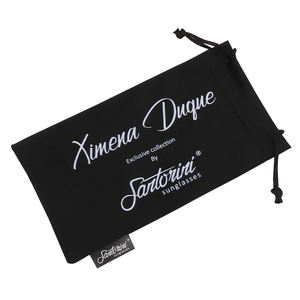 יוקרה שרוך בד קטיפה נשים רך מיקרופייבר ורוד משי עין משקפי שמש אריזה פאוץ תיק מקרה עם לוגו מותאם אישית - Product Image 4