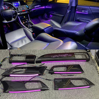 Kit d'éclairage ambiant RVB 64 couleurs pour Honda Accord 9ème génération 2013-2017, éclairage LED intérieur personnalisé, contrôle par application, mise à niveau style OEM