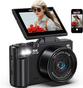 Mini Cámara Digital Wifi 5K del Fabricante con Pantalla de 3 Pulgadas y 180 Grados °   Tarjeta SD con Pantalla Abatible 18X UHD y Enfoque Automático para Fotografía y Videografía - Product Image 1