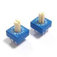 Commutateur DIP rotatif 2-8 positions, sélecteur de code BCD pour contrôle industriel et comptage intelligent, DC 12V 0.1A, boîtier en plastique UL94V-0