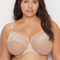 Échantillon Gratuit Soutien-gorge sans armatures en dentelle respirant TAILLES H G L M N O J pour femmes, soutien-gorge grande taille sans armatures pour poitrines généreuses