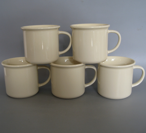 Taza de Cerámica Vintage con Borde Enrollado, Estilo Esmaltado, para Café o Té, Impresión de Logotipo Personalizado, Venta al por Mayor para Supermercados y Minoristas - Product Image 3