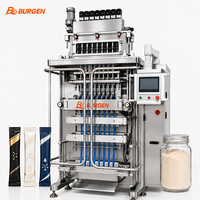 Machine d'emballage automatique multi-voies à servomoteur haute précision et haute vitesse, marque BURGEN, pour poudre de protéines et de collagène