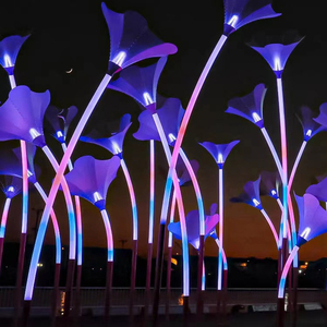 <span class=keywords><strong>Luz</strong></span> de flor de cuerno LED comercial para exteriores, impermeable, forma de gloria de la <span class=keywords><strong>mañana</strong></span> para Plaza Park Pathway, iluminación de paisaje - Product Image 1