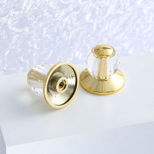 GQK <b>Crystal</b> Cabinet <b>Knob</b> Gold Tone Round Furniture Handle Modern Design Kitchen Drawer Pull Durable Hardware 128mm - Product Image 4