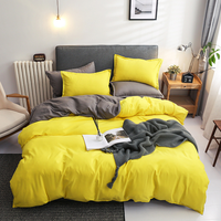 Ensemble de housse de couette infroissable queen size ensembles de linge de lit doux taie d'oreiller de literie en polyester double king size