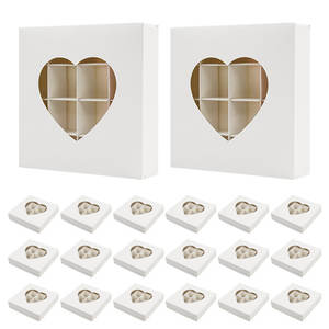 New Arrival Romantic Heart Window <strong>Chocolate</strong> Box 16 Piece European Wedding <strong>Valentine</strong> <strong>s</strong> Day Party Gift Packaging - Product Image 4