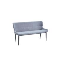 Sofá moderno de tres asientos de terciopelo gris claro de estilo simple, patas finas de metal delicadas, moda y cómodo, decora el calor del hogar
