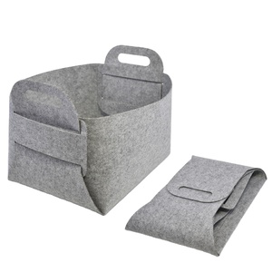 Eco Friendly Home Storage Organization Bag Felt Storage Basket