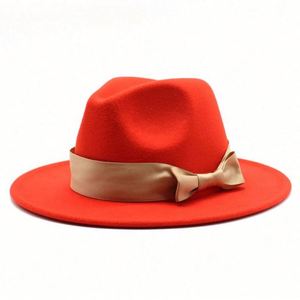 2 Tone Character Outdoor <b>Wide</b> Brim Fedora Hats Women Unisex Wholesale 2022 - Product Image 6
