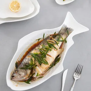 סיטונאי creative סגנון קרמיקה דגים בצורת צלחות בית מאודה דגי צלחות זמין במסעדות ומשק בית